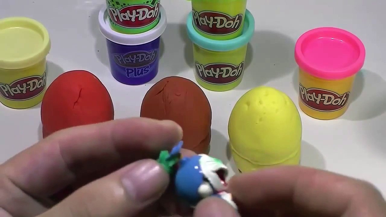 surprise eggs doraemon peppa pig frozen play doh lego