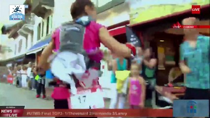 UTMB® 2015 - Arrivée 1ère femme (LIVE français)