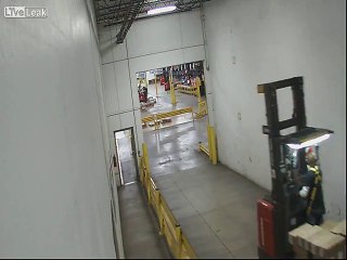 Forklift Accident - Pay attention to where you are driving!