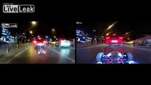 RC car on the streets of Turkey at night.