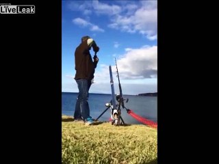 Pneumatic Bait And Line Caster.