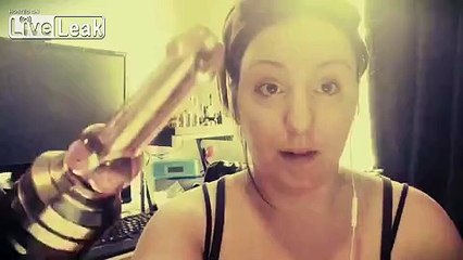 Smoking hot woman prefers her new BLACK DICK shaped vaporizer tip over the WHITE one.