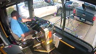 Surveillance cameras on bus catch it crashing into home (5 angles)