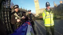 Shooting police officers with toy gun in UK