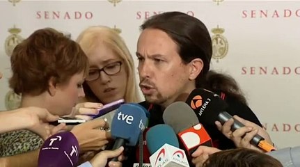 Pablo Iglesias: "Merkel está muy contenta con un virrey que se llama Mariano Rajoy"