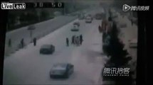 Car knocks down 5 pedestrians crossing the road