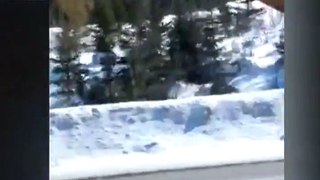 Driverless snowmobile travels 12KM down highway.