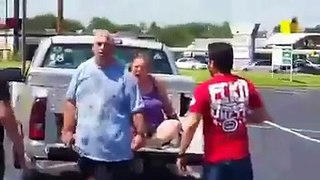 Man caught beating his wife !!! Trying to kill her !!!