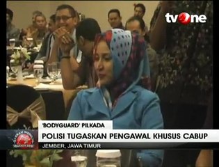 Pasangan Calon Bupati Jember Dikawal Bodyguard Perempuan