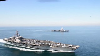 USS Carl Vinson and FS Charles de Gaulle in the Northern Arabian Gulf