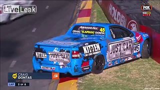 Race-rage; driver rams another into barrier during V8 ute race