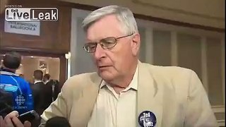 Canadian PM Harper Supporter Goes Full Retard on Reporters
