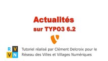 Tutoriel TYPO3 6.2 - Actualites