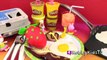 Play Doh SURPRISE Fried Eggs! Bacon Pancakes Fruit Breakfast Dinosaur Eggs HobbyKidsTV