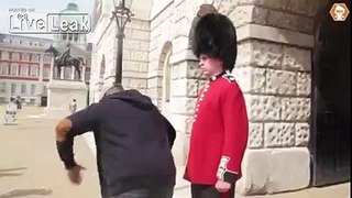 Royal guard KO annoying man!