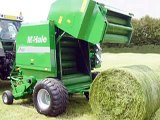 Hauling round bale hay in Scotland