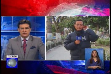 Una importante caída de ceniza se registró ayer en Machachi