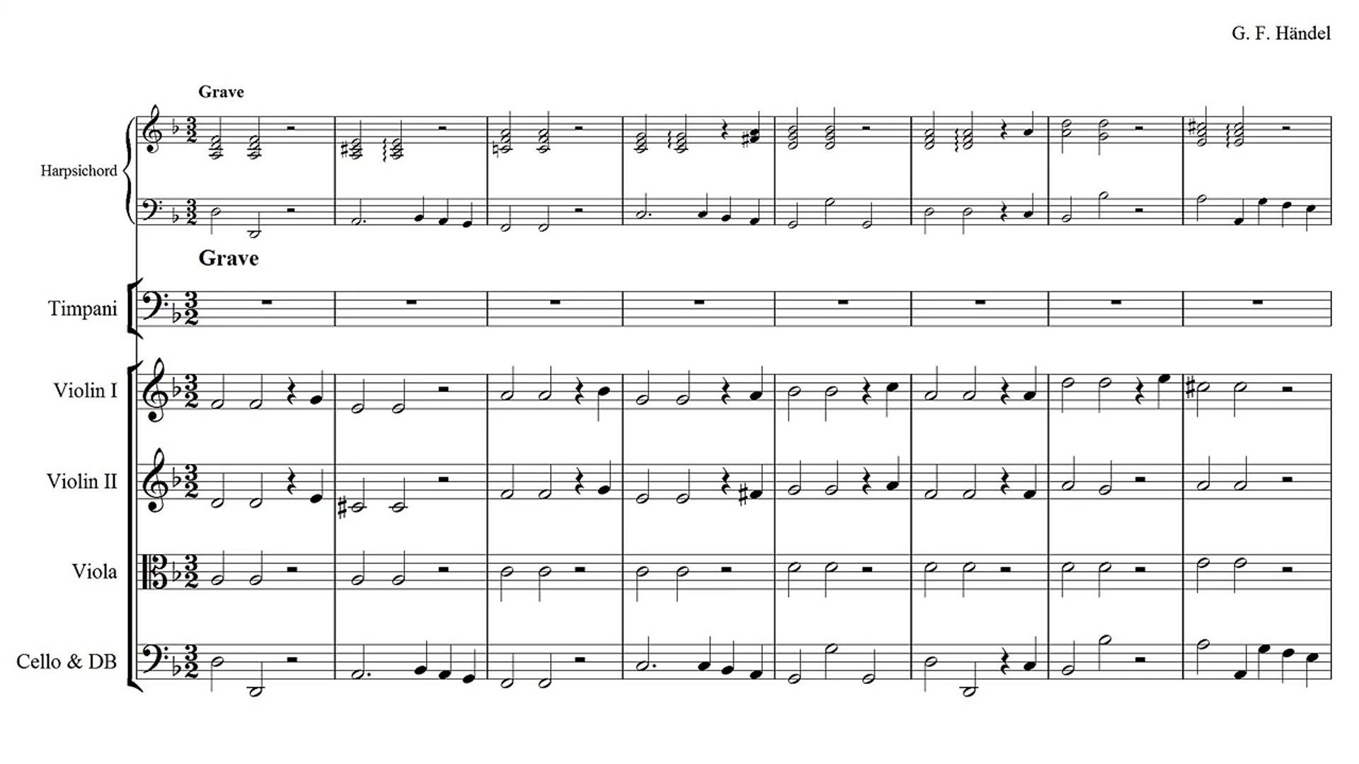 Händel - Sarabande (Barry Lyndon version) with score - video Dailymotion
