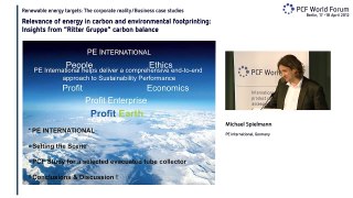 MICHAEL SPIELMANN (PE INT.) - RELEVANCE OF ENERGY IN CARBON BALANCE - INSIGHTS FROM RITTER GRUPPE