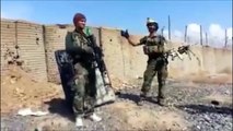Afghan Special Forces Soldier Shoots Targets Off His Buddy's Shoulders