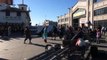 Homeless folks dancing and fighting at Pier 39 San Francisco