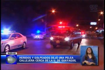 Heridos y golpeados dejó una pelea callejera cerca de la Universidad de Guayaquil