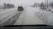 Guy Spins His Car On An Icy Road, Hits A Snow Bank, Inspects The Damage And Then Gets Wiped Out.