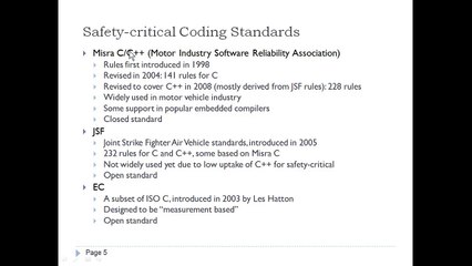SAFETY-CRITICAL CODING AND TESTING TRENDS