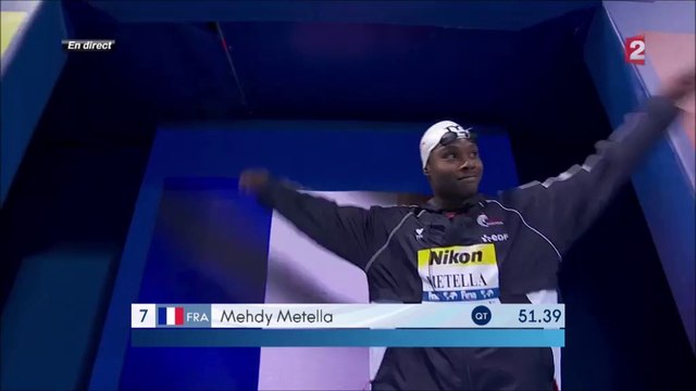 100m papillon H (finale) - ChM 2015 natation, Le Clos en 50.56, Metella 51.24 (RF)