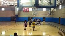 mens adult basketball league fight