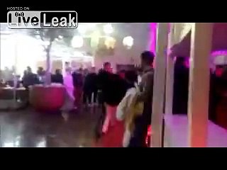 Spain - Drunken brawl ends with serious headkick 21/02/2015