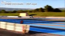 CRAZY WORLD RECORD 333 KM_H ROCKET POWERED BICYCLE