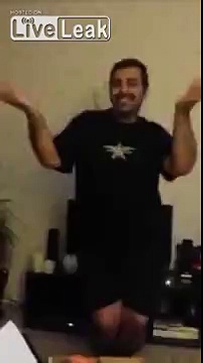 Iranian men dance