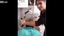 Barber spits in customers hair while washing it...