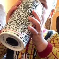 Baby illustrates the effects of caffeine