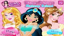 Disney Princess Makeup School   Disney Princess Belle Aurora Jasmine Makeup Game for Kids