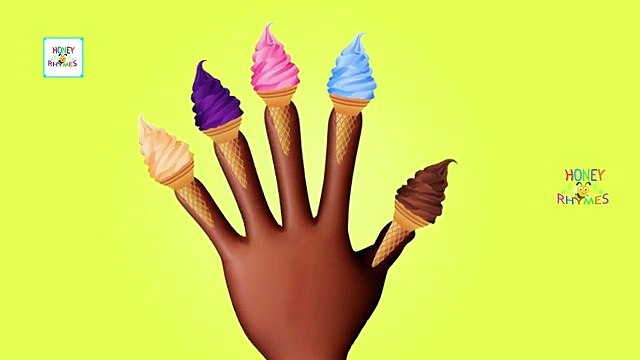 Cone ice Cream Funny Cartoon Animation Finger Family Nursery Rhymes For Children Daddy Finger Songs