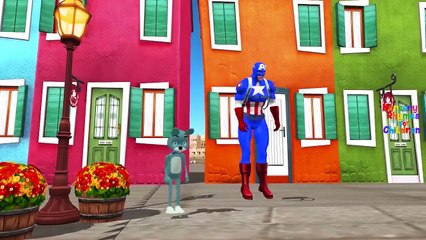 I Went To School  Nursery Rhymes | Captain America Cartoon  I Went To School Rhymes