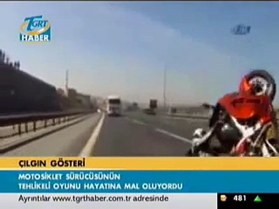 İstanbul'da Motosikletle ölüm oyunu