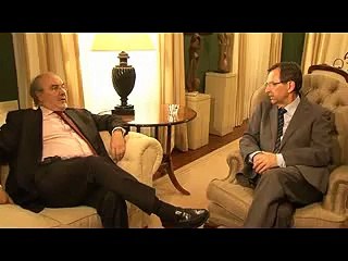 Antonio Castro recibe a Pedro Solbes