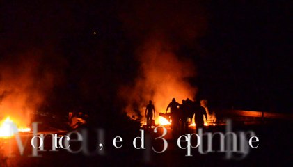 La RCEA en feu à Montceau par les gens du voyage