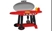 Get Toddlers Pretend Play Indoor/Outdoor BBQ Grill,Includes Tongs,Spatula,Ketchup,Mu Top