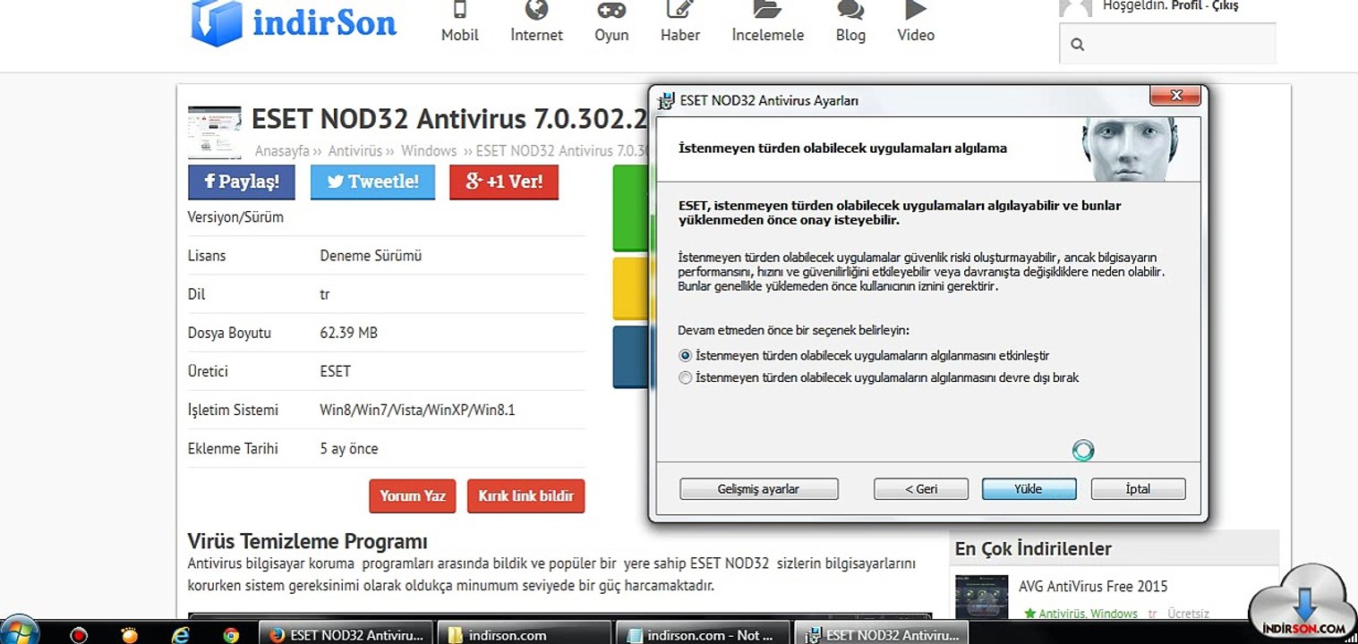 ESET NOD32 Antivirus programı
