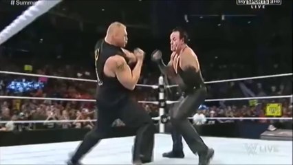 Brock Lesnar and The Undertaker brawl before SummerSlam