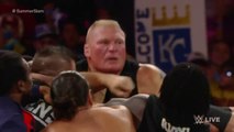 Brock Lesnar confronts The Undertaker wwe Raw 2015