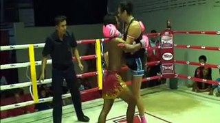 Male Vs Female  Thai Boxing @ Phuket Thailand  - may 2008