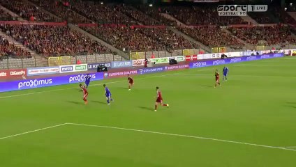 Edin Dzeko scores a brilliant header against Belgium (Belgium v. Bosnia 03.09.2015)