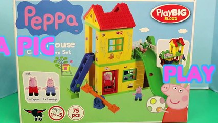 Download Video: Peppa Pig Park Play House Construction Set Playground Slides George Pig Mega Bloks DisneyCarToys