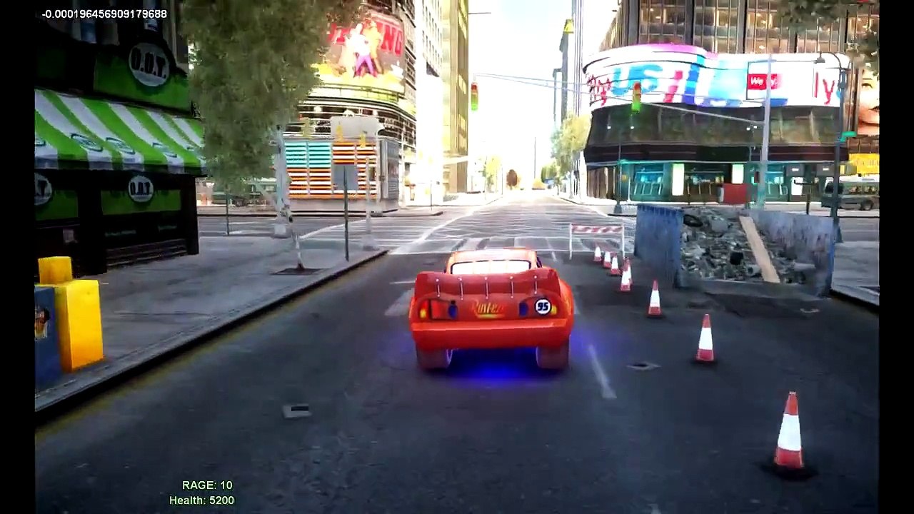 301  Custom Disney Pixar Cars Lightning McQueen in Orange, Green and Red for Elsa Frozen The Snow Qu