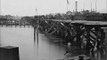 Film-Like Photographic Sequence of Soldiers on a Bridge Over the Pamunkey River During the Civil War